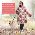 thumbnail image 4 of Wearable Oversized Blanket,Pink Cow Strawberry Hat Pattern Wearable Blanket Hoodie for Adults,Cozy Hooded Blankets with Super Pockets,Super Warm Fuzzy Pullover for Women & Men, 4 of 6