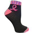 thumbnail image 2 of Pink Ribbon Breast Cancer Awareness Ankle/Crew Socks for Women, 2 of 5