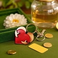 thumbnail image 4 of Hearth & Gear Leather Heart Keychain Handmade Cute For Her, 4 of 4