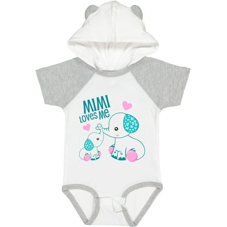 

Inktastic Mimi Loves Me-cute Elephants Gift Baby Boy or Baby Girl Bodysuit