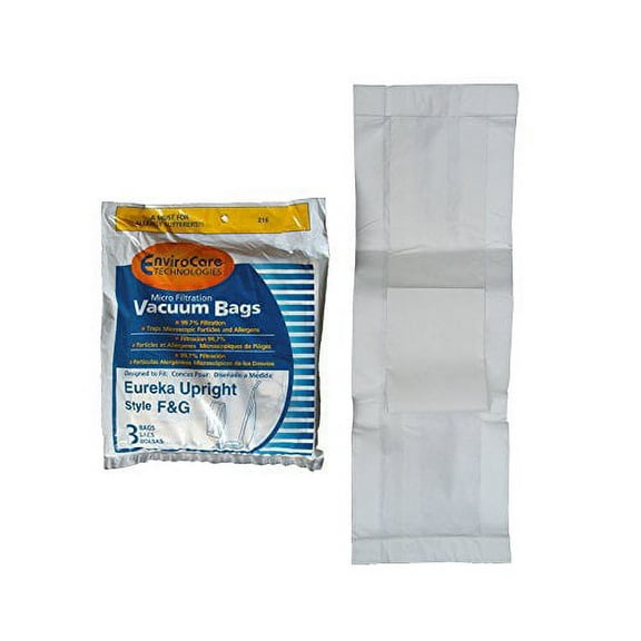 EnviroCare Replacement Micro Filtration Vacuum Bags for Compatible with Eureka F&G Uprights 3 Pa
