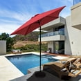 thumbnail image 2 of Abble Red Rectangular Patio Umbrella, Cast Aluminum Crank and Alloy Tilt, 2 of 5