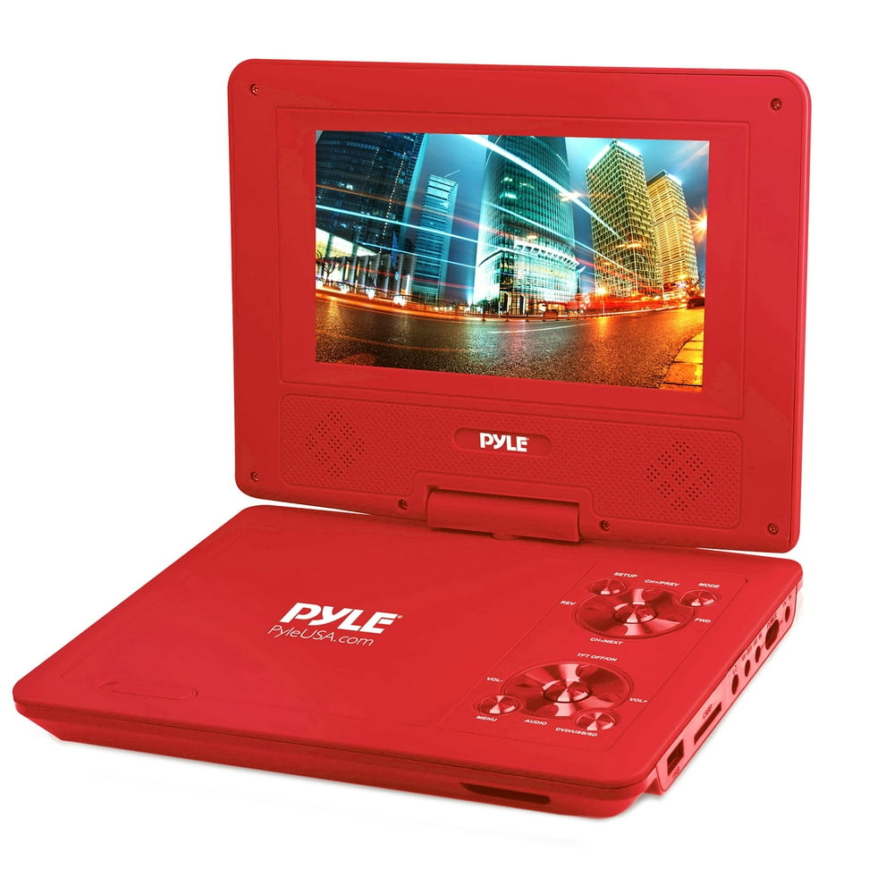 9" Portable CD/DVD Player, Builtin Battery, USB/SD Card Memory Readers