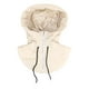 thumbnail image 3 of Gorro con capucha para cuello falso, cómodo y resistente al viento, ideal para citas en vacaciones. Blanco, 3 of 6