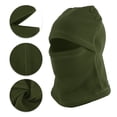 thumbnail image 3 of Unique Bargains 1 Pc Multi-function Face Mask Polar Fleece Balaclava for Cycling Dark Green, 3 of 6