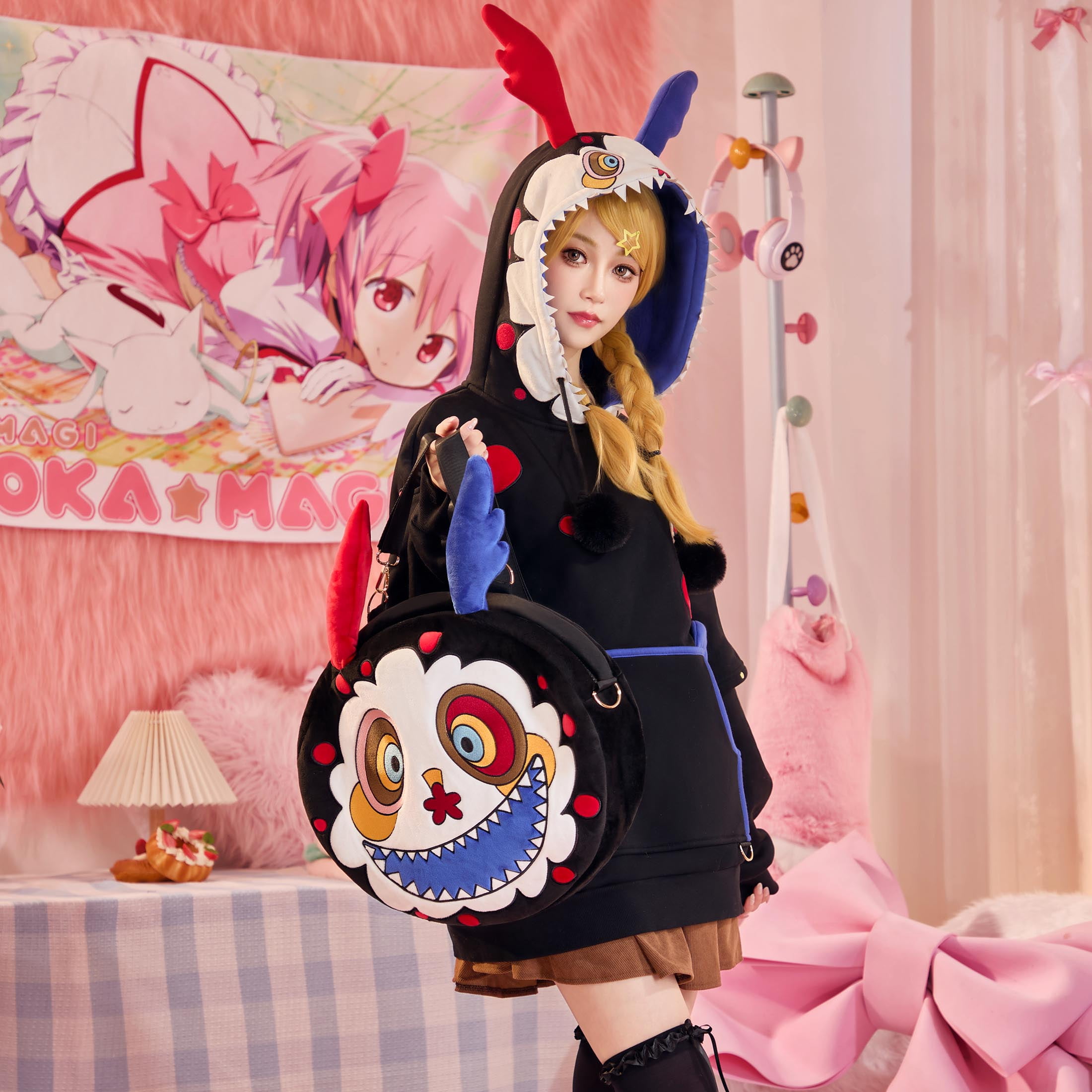 [Officially Licensed] Puella Magi Madoka Magica Charlotte Dessert Witch Ita Bag Crossbody Single Shoulder Bag Cute Backpack