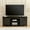 Black, variant on Reliancer Farmhouse TV Stand for TVs up to 65”, with Sliding Barn Doors, White