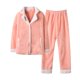thumbnail image 1 of Cárdigan grueso para otoño e invierno, pantalones de franela, pijamas para mujer de manga larga con forro polar de coral, ropa exterior para el hogar, 1 of 6