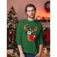 thumbnail image 3 of Tstars Mens Christmas Shirts Gift for the Holidays Reindeer Funny Humor Family Holiday Shirts Xmas Party Christmas Gifts for Him Christmas Birthday Long Sleeve Shirt, 3 of 6
