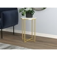 thumbnail image 2 of Safdie & Co. 15.55"D Round Marble Accent Table in Gold Metal, 2 of 4
