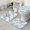 Pioneer Flower Floral, variant on Pioneer Flower Floral Print Pattern Bathroom Rugs Sets 3 Piece,Toilet Cover Set,Absorbent Non Slip Bathroom Mats Sets with U-Shaped Contour Rug Toilet Rug Set