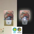 thumbnail image 2 of Yayeee LED Night Light for The Home Plug in With Light Sensors 2 Pack, Red Vibrant Flowers, 2 of 6