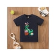 thumbnail image 2 of Toddler Infant Kids Easter Casual T-shirt Short Sleeve Round Neck Cartoon Dinosaur Print Cotton Tops, 2 of 7