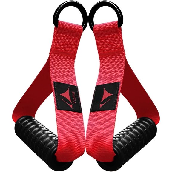 Exercise Handles, -Durable Rubber Workout Attachments for Machines, LAT Pulldown, Resistance Bands, Gym and Commercial Fitness Equipment