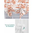 thumbnail image 3 of Burnt Orange Fruit Tie Up Curtains for Windows 45 Inch Length Balloon Curtains Kitchen Adjustable Balloon Window Shade Vintage Plant Nature Botanical Flower Tie Up Bathroom Curtain Window 42"x45", 3 of 6