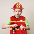 thumbnail image 4 of Juego de disfraces de bombero para niños de 7 piezas Ropa de juego de experiencia profesional para niños, 4 of 4