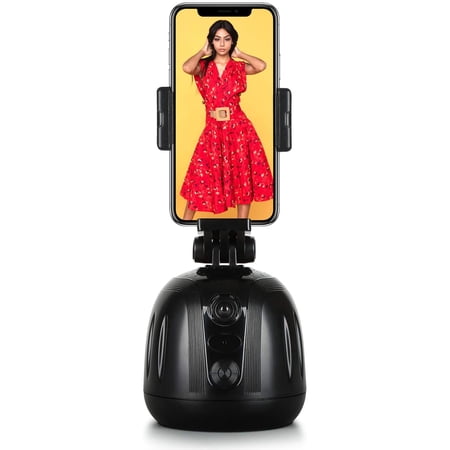 Auto Face Tracking Phone Holder & Tripod 360° Rotation Smart Shooting Mount Sturdy Vlog Holder for Live Broadcast Video Recording Tiktok Youtube - Free Photos or Videos NO APP & Bluetooth Required