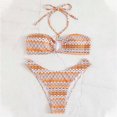 thumbnail image 4 of Traje de baño dividido para mujer a la moda, Bikini Sexy con estampado de cintura Fridja  nalpqowj57634, 4 of 8