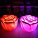 thumbnail image 1 of 4 Uds. De velas de flores rosas flotantes Led cambiantes románticas, luz de noche de boda, 1 of 2