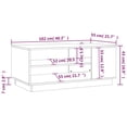 thumbnail image 4 of vidaXL Coffee Table Black 102x55x43 cm Engineered Wood, 4 of 4