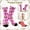 Pink, variant on Personalized Photo Print Crew Socks, Custom Face & Heart Novelty Socks, 9 Colors, One Size Fits Most