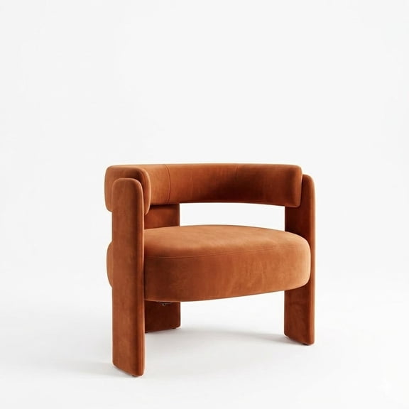 Accent Chair for Living Room, Modern Velvet Upholstered Wingback Arm Chair