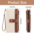 thumbnail image 5 of Beltzy Women's Wallet Large Capacity Double Zip Ladies Card Phone Holder RFID Blocking Wristlet Leather, 5 of 8