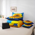 thumbnail image 5 of Sunflower Comforter Set Twin Size with Sheets -7 Pieces Bed in a Bag Garden Plant Flower Bedding Sets,Yellow Blue Botanical Floral Bed Set with Comforter,Sheets,Pillowcases & Shams, 5 of 5