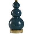 thumbnail image 3 of Nautical Table Lamp – Burlap Shade – Circle Faux Rope Finial – Blue Finish, 3 of 7