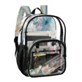 thumbnail image 2 of PVC Transparent Backpacks Clear Backpack for Travel and Outings Watercolor Sea Creatures, 2 of 7