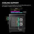 thumbnail image 6 of GAMDIAS GD-Atlas M1 Black Mid Tower Gaming Computer Case w/Display& App, ATX Tempered Glass PC Case, Built-in 3X 120mm ARGB PWM Fans, 6 of 8