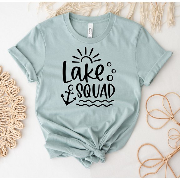Lake Squad T-shirt Shirt Camping Top Vacation Tee Nature Gift Camper Mode Women's Family Matching Funny