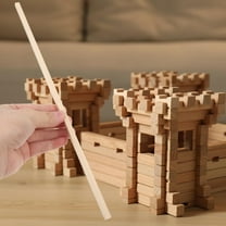 FRCOLOR 60pcs Square Unfinished Wood Strips Hardwood Dowels Craft Sticks for DIY Arts Wood Projects Home Decor 30.5x0.6cm