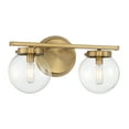 thumbnail image 3 of Trade Winds Linda 2-Light Bathroom Vanity Light in Natural Brass, 3 of 5