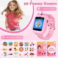 thumbnail image 6 of Smart Watch for Kids Girls Gift Age 3-12 with 39 Games Alarm Clock Camera Video Music Player Pedometer Flashlight 12/24 hr HD Touch Screen Kids Smart Watch Birthday Toys for Girls Ages 4 5 6 7 8 9 10, 6 of 10