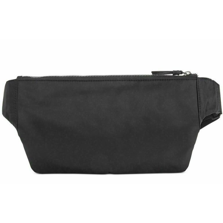 KENNETH COLE Black Logo Canvas Fanny Pack