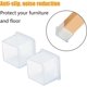 thumbnail image 4 of 12PCS 1inch Square Chair Leg Caps 1" x 1" Rubber Covers Table Foot Caps Clear Furniture Foot Table Chair Leg End Cap, Anti-Slip Chair Leg Floor Protec, 4 of 5