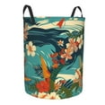 thumbnail image 2 of XMXT Collapsible Laundry Basket, Hawaiian Surf Illustration Polyester Waterproof Laundry Hampers Dirty Clothes Hamper, 40L, 2 of 8
