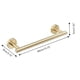 thumbnail image 4 of Injueey Toallero de 40 cm de acero inoxidable engrosado a prueba de óxido barra colgante montado en la pared toallas de baño varilla estante accesorios Juegos de accesorios de baño oro Injueey  HA011294-03B, 4 of 6