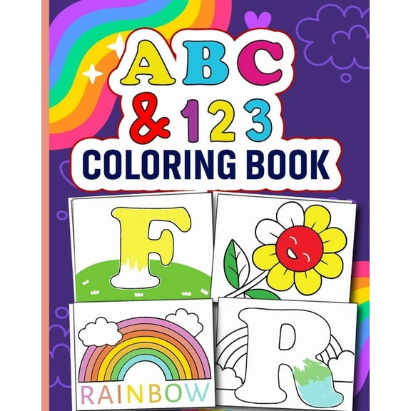 ABC and 123 Toddler Coloring Book: Fun with Letters, Numbers, and Shapes for kids; Preschool and Kindergarten (Paperback)
