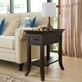 thumbnail image 3 of Leick Home 10126 One Drawer Traditional Cherry Tray Edge Side Table with Shelf, Chocolate Cherry, 3 of 15
