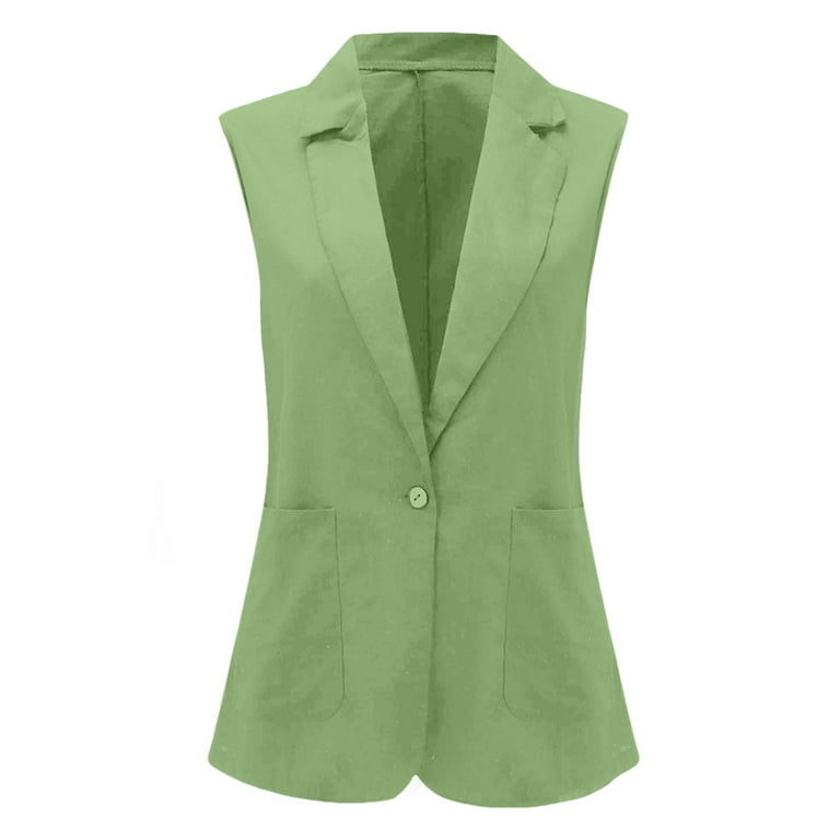 ZSQDM Plaid Vest for Women Fall Winter Sleeveless Blazer Jackets