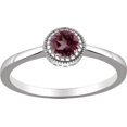 thumbnail image 3 of Pink Tourmaline "October" Birthstone Ring in 14k White Gold - Size 7, 3 of 6