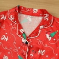 thumbnail image 5 of Gelikeya Toddler Girls Christmas Pajamas Silk Satin Collared Button Down Outfits Cute Cartoon Pjs Outfit Sets Kids Clothing #01 Red 18-24 Months, 5 of 7