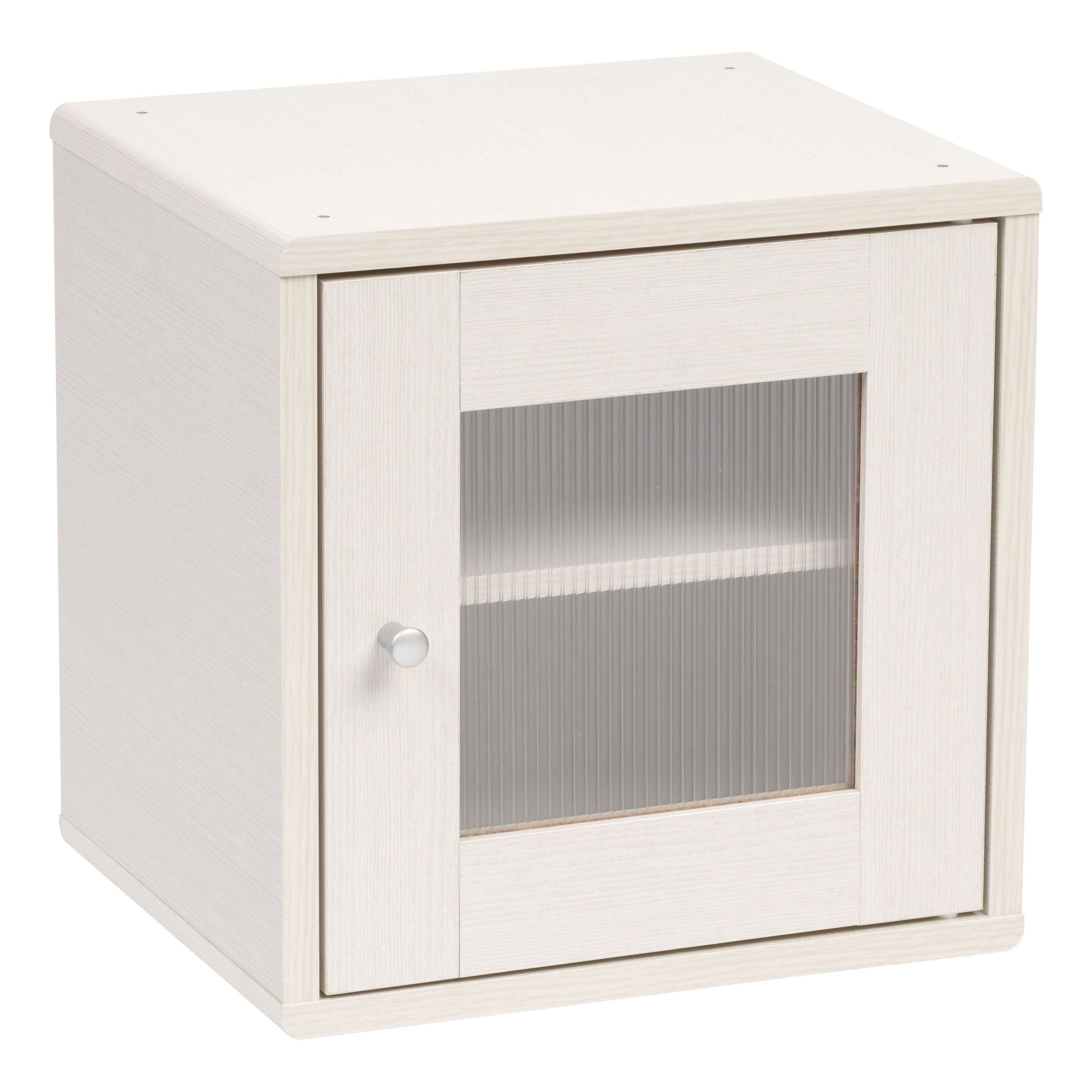 IRIS Wood Storage Cube with Window Door, White Pine, Kuda Series