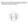 thumbnail image 4 of Clothes Hanger Marker L Size Tag Fit 0.24 Inch Rod Black Letter on Clear Square for Garment Clothing Pack of 100, 4 of 5