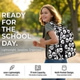 thumbnail image 2 of Kuiaobaty Skull Bone Print Backpack Set with Lunch Bag for Kids 17 Inch Backpack and Pencil Case with Zipper Reusable Insulated Lunch Box and Pencil Pouch for School Camping, 2 of 7