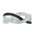 thumbnail image 2 of STERLING SILVER 0.03 CTTW WHITE & BLACK DIAMOND FASHION RING, 2 of 3