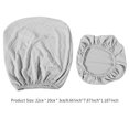 thumbnail image 5 of Inteprter Paquete de 2 fundas para sillas de oficina de tipo dividido, resistentes al desgaste, desmontables, lavables, para decoración del hogar, funda Decoración del hogar Plata Inteprter HA011226-08, 5 of 5