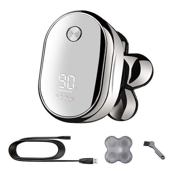 Afeitadora de los hombres IPX6 Impermeable LED Pantalla LED Pantalla de barba Trimmer de afeitar Máquina de afeitar Detalleable Clipper del salón de la casa con protector Tipo regular Noticed CE001690-01B